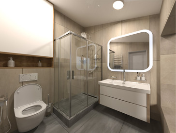 Комфортные санузлы, плитка бренда Kerama Marazzi